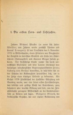 Michael Traugott Pfeiffer der Musiker, Dichter und Erzieher