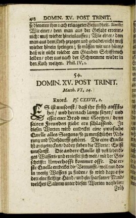 54. Domin. XV. Post Trinit.
