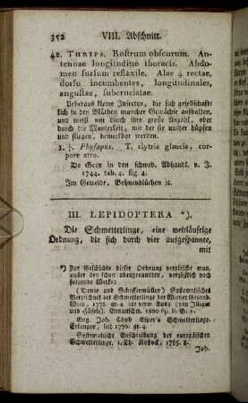 III. Lepidoptera