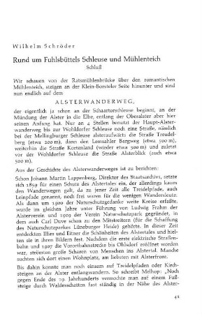 Rund um Fuhlsbüttels Schleuse und Mühlenteich
