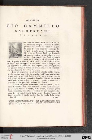 Gio. Cammillo Sagrestani pittore