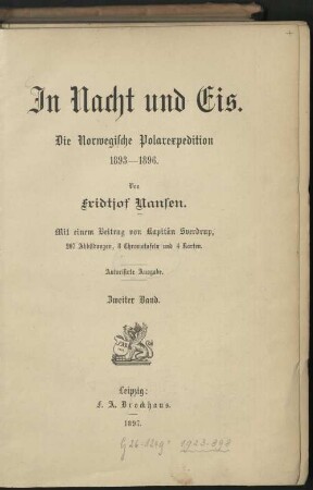 2: In Nacht und Eis : die norwegische Polarexpedition ; 1893 - 1896
