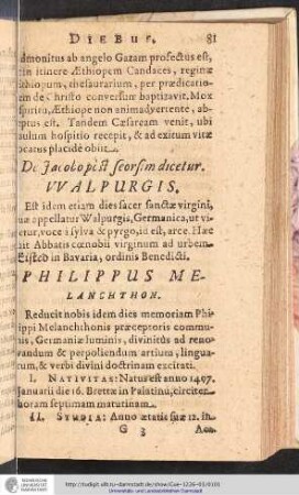 Philippus Melanchthon.