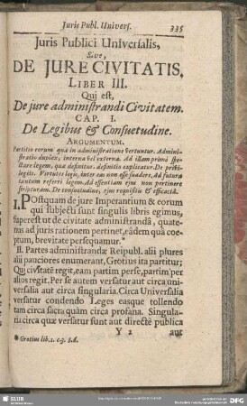 Liber III. Qui est, De iure administrandi Civitatem