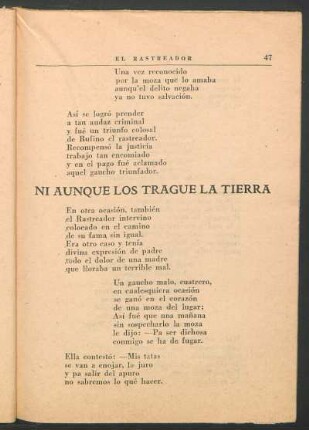 Ni aunque los trague la tierra