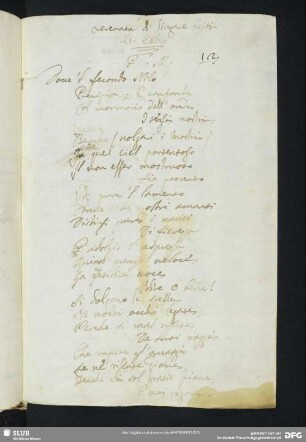 [Faszikel 16:] Serenata di zingare egizie et echo