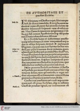 De authoritate et potestate ecclesiae