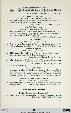 Gemälde alter Meister (Nr. 123-150)