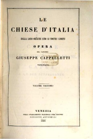 Le chiese d'Italia dalla loro origine sino ai nostri giorni, 20. (Chiese delle provincie napoletane) : (Capua e le sue suffraganee)