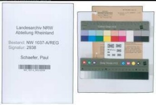Entnazifizierung Paul Schaefer , geb. 01.04.1903 (Reg.Inspektor)