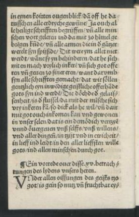 Ein vorrede over disse .xv. betrachtungen des lydens unsers heren.