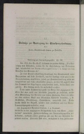 LI. Beiträge zur Auslegung der Strafprozeßordnung