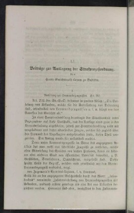 LI. Beiträge zur Auslegung der Strafprozeßordnung