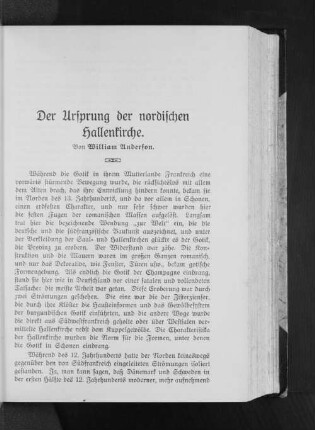 Der Ursprung der nordischen Hallenkirche.