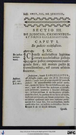 Sectio III De Judiciis, Criminibus, Et Poenis Ecclesiasticis