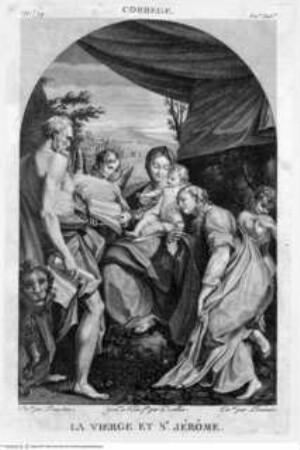 Galerie du Musée Napoléon / publiée par Filhol et rédigée par Joseph Lavallée, Paris : Filhol, 1804-1813, Band 2., Tafel 79: Die Jungfrau und der Heilige Hieronymus