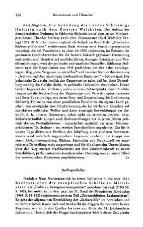 Rezensionen und Hinweise : Rechtsgeschichte