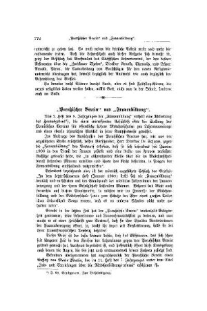 "Preußischer Verein" und "Frauenbildung"