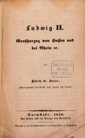 Ludwig II, Grossherzog von Hessen und bei Rhein
