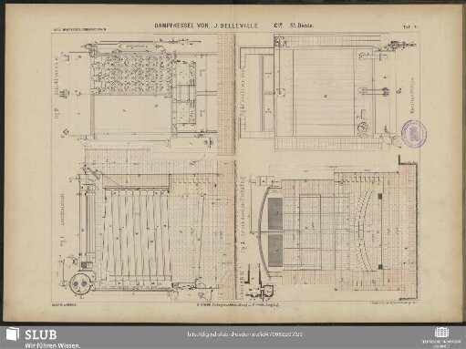Taf. V. Dampfkessel Von J. Belleville Cie, St. Denis