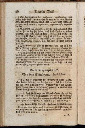 Viertes Hauptstück. Von dem Mittelworte. Participium.