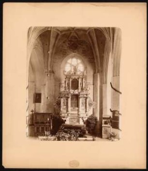 Kreuzkirche Spremberg Wiederherstellung: Ansicht des Altars (1660)
