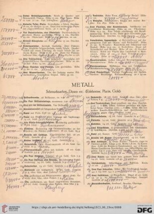 Metall (Nr. 158-187)