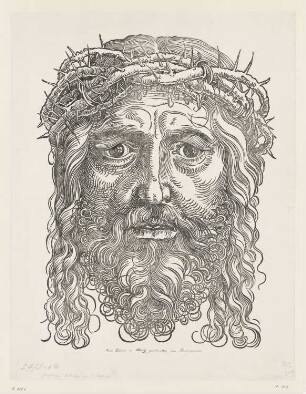 Großer Christuskopf mit Dornenkrone