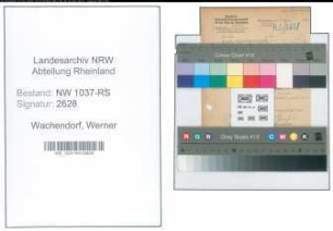 Entnazifizierung Werner Wachendorf , geb. 30.01.1906 (Reg.Inspektor)