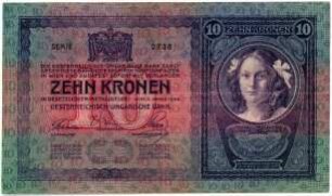 Geldschein, 10 Kronen, 2.1.1904