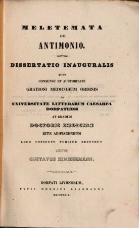 Meletemata de antimonio