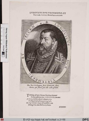 Bildnis Ludwig III., Herzog von Württemberg (reg. 1568(78)-93)