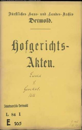 Ewold, Andreas zu Herford gegen Kord Gevekot zu Leese - Schuldforderung