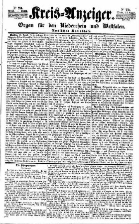 Kreisanzeiger. 1858-1865