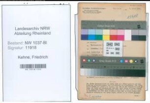 Entnazifizierung Friedrich Kehne , geb. 25.07.1896 (Hausmeister)