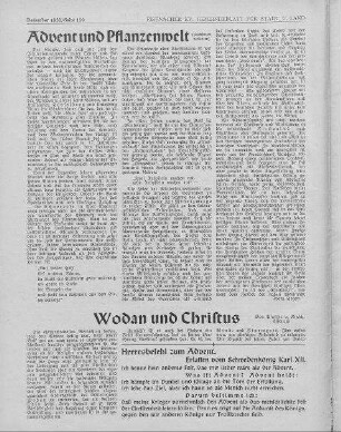 Advent und Pflanzenwelt