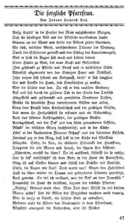 Die sorgliche Pfarrfrau