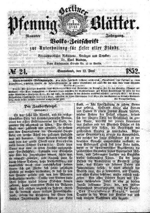 No. 24, Sonnabend, den 12. Juni