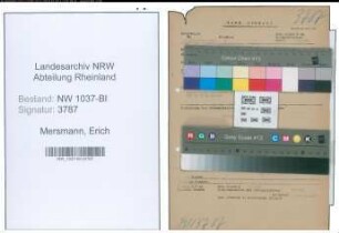 Entnazifizierung Erich Mersmann , geb. 05.08.1896 (Packer)