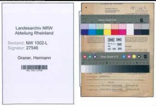 Entnazifizierung Hermann Graner , geb. 01.02.1891 (Sekretaer)