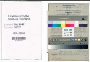Entnazifizierung Jakob Moll , geb. 12.03.1890 (Einkaeufer)
