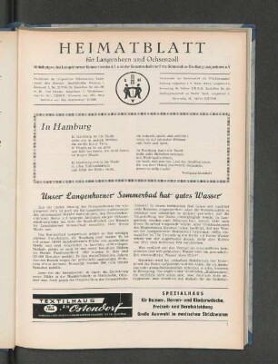 Unser Langenhorner Sommerbad hat gutes Wasser