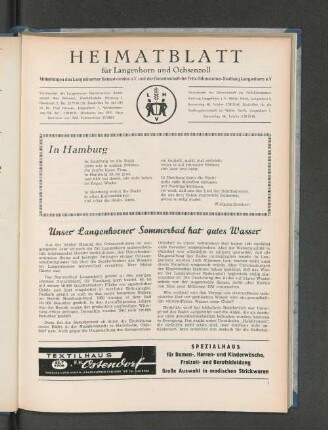 Unser Langenhorner Sommerbad hat gutes Wasser