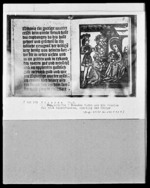 Die Leiden Christi und die sieben Freuden Mariä. — Anbetung der Könige, Folio 6 recto