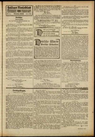 Zweite Ausgabe vom Samstag, den 16. März 1918.