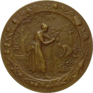 Medaille auf den Gartenbau