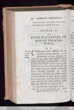 Titulus V. De Ius Vocatione, Feriis Et Dilationibus.