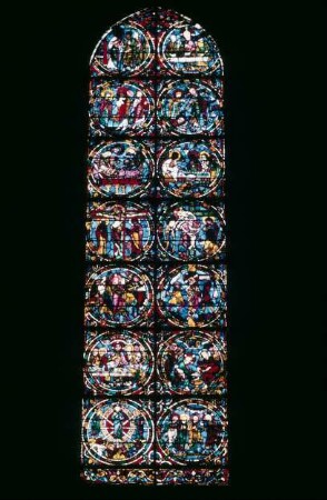Chartres: Kathedrale, Glasfenster, Passionsfenster, aufgenommen 5.9.1957