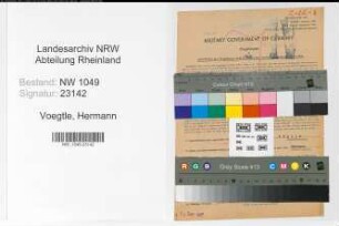 Entnazifizierung Hermann Voegtle , geb. 22.03.1906 (Kaufmaennischer Angestellter)