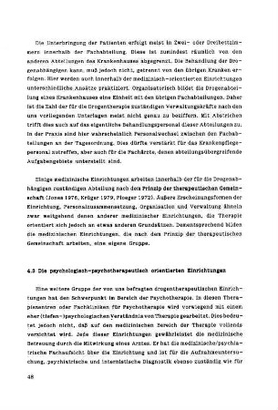 48-50, 4.3 Die psychologisch-psychotherapeutisch orientierten Einrichtungen